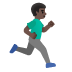 man running facing right, dark skin tone